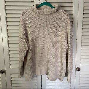 Aerie Cozy Cream Turtleneck Sweater